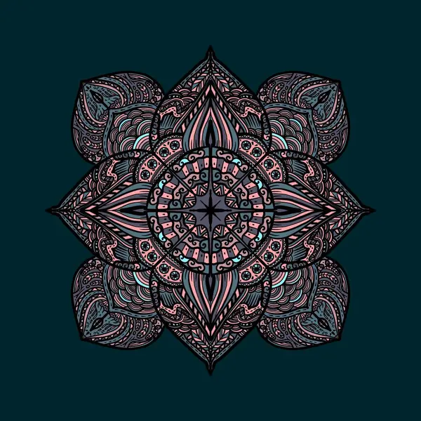 Boyama kitabı için Mandalas. Süslü, yuvarlak süsler. Alışılmadık bir çiçek şekli. Doğu deseni, illüstrasyon, mandala desenleri. Tasarım elementleri. Boyama kitabı sayfası