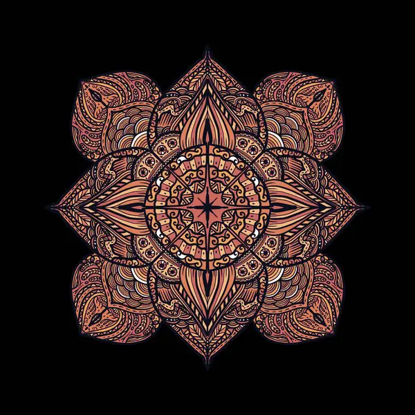 Boyama kitabı için Mandalas. Süslü, yuvarlak süsler. Alışılmadık bir çiçek şekli. Doğu deseni, illüstrasyon, mandala desenleri. Tasarım elementleri. Boyama kitabı sayfası