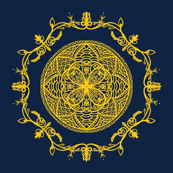 Boyama kitabı için Mandalas. Süslü, yuvarlak süsler. Alışılmadık bir çiçek şekli. Doğu deseni, illüstrasyon, mandala desenleri. Tasarım elementleri. Boyama kitabı sayfası