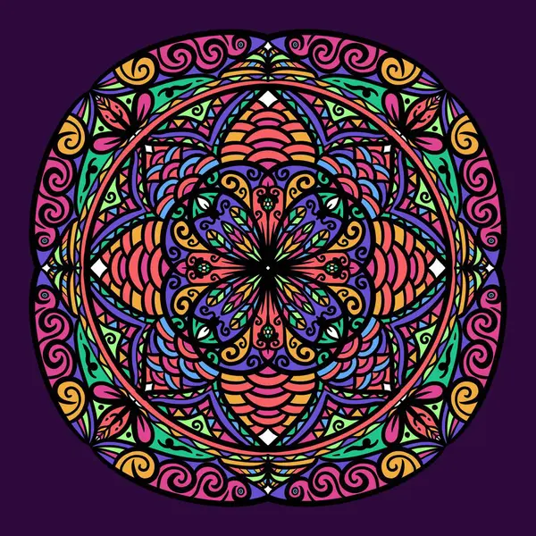 Boyama kitabı için Mandalas. Süslü, yuvarlak süsler. Alışılmadık bir çiçek şekli. Doğu deseni, illüstrasyon, mandala desenleri. Tasarım elementleri. Boyama kitabı sayfası