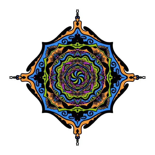 Boyama kitabı için Mandalas. Süslü, yuvarlak süsler. Alışılmadık bir çiçek şekli. Doğu deseni, illüstrasyon, mandala desenleri. Tasarım elementleri. Boyama kitabı sayfası