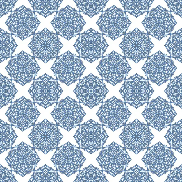 Retro geometrik desen tekrarlanıyor. Kumaş izi. Damask tarzı, kusursuz arkaplan, mozaik süs, klasik tarz. Kumaşlardaki parmak izleri için tasarım