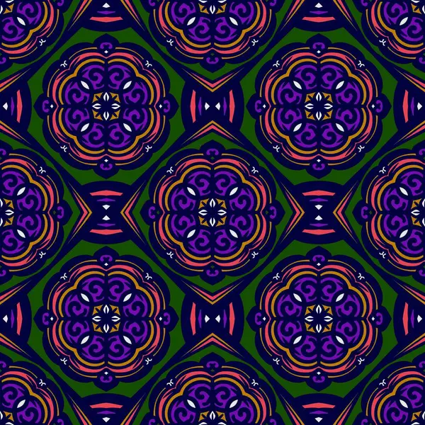 Retro geometrik desen tekrarlanıyor. Kumaş izi. Damask tarzı, kusursuz arkaplan, mozaik süs, klasik tarz. Kumaşlardaki parmak izleri için tasarım