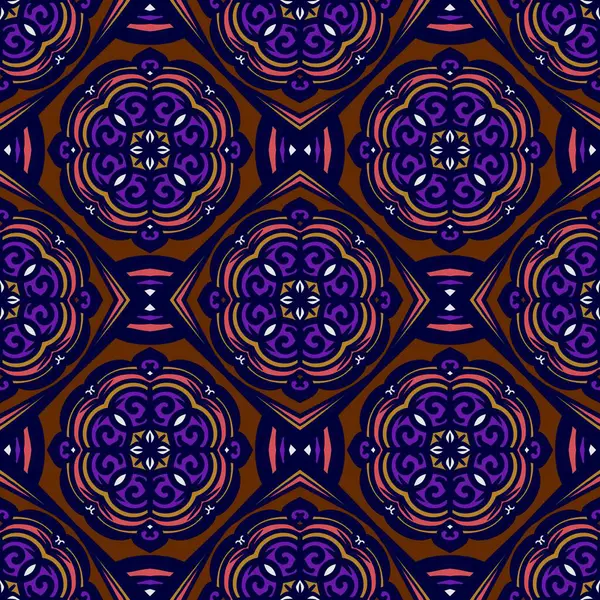 Retro geometrik desen tekrarlanıyor. Kumaş izi. Damask tarzı, kusursuz arkaplan, mozaik süs, klasik tarz. Kumaşlardaki parmak izleri için tasarım