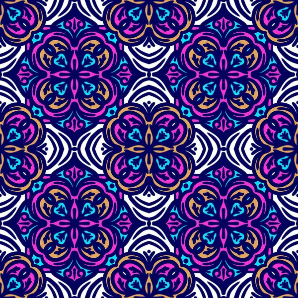 Retro geometrik desen tekrarlanıyor. Kumaş izi. Damask tarzı, kusursuz arkaplan, mozaik süs, klasik tarz. Kumaşlardaki parmak izleri için tasarım