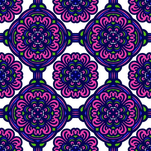 Retro geometrik desen tekrarlanıyor. Kumaş izi. Damask tarzı, kusursuz arkaplan, mozaik süs, klasik tarz. Kumaşlardaki parmak izleri için tasarım