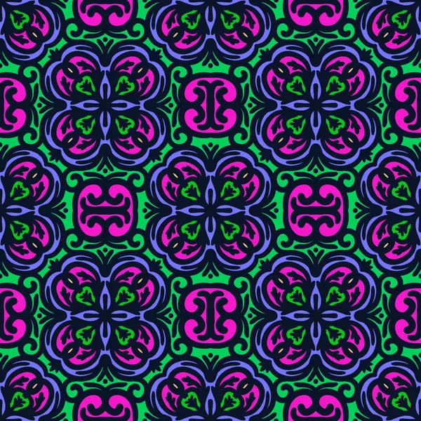 Retro geometrik desen tekrarlanıyor. Kumaş izi. Damask tarzı, kusursuz arkaplan, mozaik süs, klasik tarz. Kumaşlardaki parmak izleri için tasarım