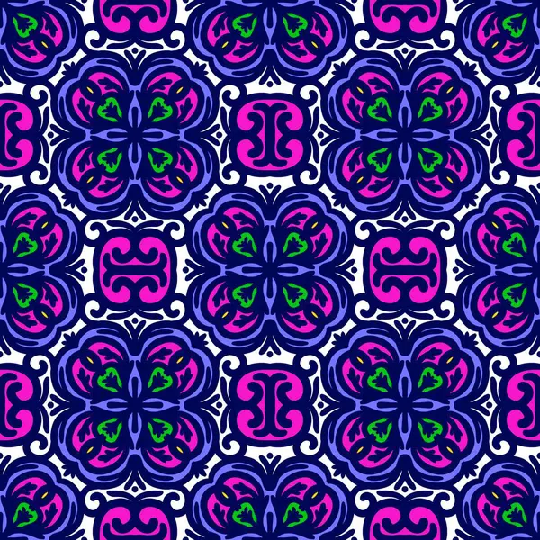 Retro geometrik desen tekrarlanıyor. Kumaş izi. Damask tarzı, kusursuz arkaplan, mozaik süs, klasik tarz. Kumaşlardaki parmak izleri için tasarım