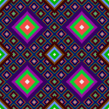 Kusursuz geometrik folklor süsü, kabile etnik dokusu. Aztek tarzında kusursuz çizgili desen, şekil nakış, İskandinav deseni, Ikat deseni.