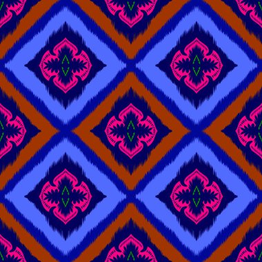 Kusursuz geometrik folklor süsü, kabile etnik dokusu. Aztek tarzında kusursuz çizgili desen, şekil nakış, İskandinav deseni, Ikat deseni.