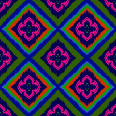 Kusursuz geometrik folklor süsü, kabile etnik dokusu. Aztek tarzında kusursuz çizgili desen, şekil nakış, İskandinav deseni, Ikat deseni.