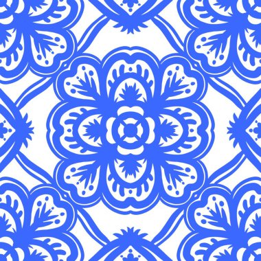 Mandalalı kusursuz desenli çiçek, klasik dekoratif elementler, klasik dekoratif çizimler, renkli kabile süsleriyle etnik mandala.