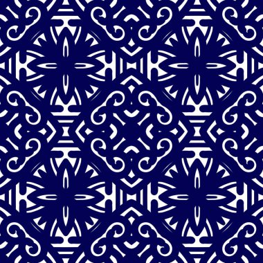 Mandalalı kusursuz desenli çiçek, klasik dekoratif elementler, klasik dekoratif çizimler, renkli kabile süsleriyle etnik mandala.