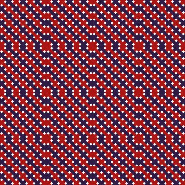 Kusursuz desenli geometrik desen, çizgili arka plan, dikişsiz desen kırmızı ve mavi beyaz illüstrasyon arka planı moda tekstili, grafikler için uygun.