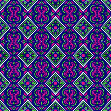 Her türlü kumaş ve tekstil, duvar kâğıdı, ambalaj, Renkli Etnik Soyut Şablon Şablonu 'na uygun kusursuz desenler, Geleneksel, Etnik, Arapça, Türkçe, Hint desenleri