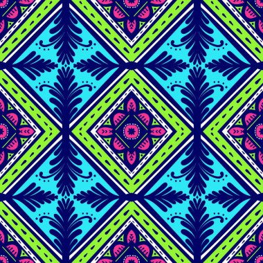 Her türlü kumaş ve tekstil, duvar kâğıdı, ambalaj, Renkli Etnik Soyut Şablon Şablonu 'na uygun kusursuz desenler, Geleneksel, Etnik, Arapça, Türkçe, Hint desenleri