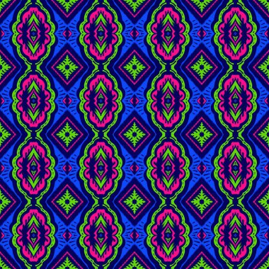 Her türlü kumaş ve tekstil, duvar kâğıdı, ambalaj, Renkli Etnik Soyut Şablon Şablonu 'na uygun kusursuz desenler, Geleneksel, Etnik, Arapça, Türkçe, Hint desenleri