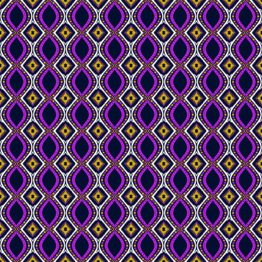 Her türlü kumaş ve tekstil, duvar kâğıdı, ambalaj, Renkli Etnik Soyut Şablon Şablonu 'na uygun kusursuz desenler, Geleneksel, Etnik, Arapça, Türkçe, Hint desenleri