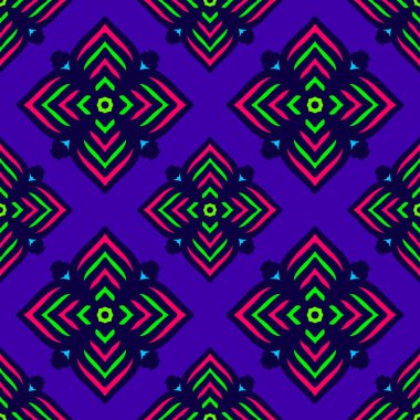 Her türlü kumaş ve tekstil, duvar kâğıdı, ambalaj, Renkli Etnik Soyut Şablon Şablonu 'na uygun kusursuz desenler, Geleneksel, Etnik, Arapça, Türkçe, Hint desenleri