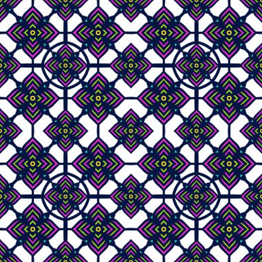 Her türlü kumaş ve tekstil, duvar kâğıdı, ambalaj, Renkli Etnik Soyut Şablon Şablonu 'na uygun kusursuz desenler, Geleneksel, Etnik, Arapça, Türkçe, Hint desenleri