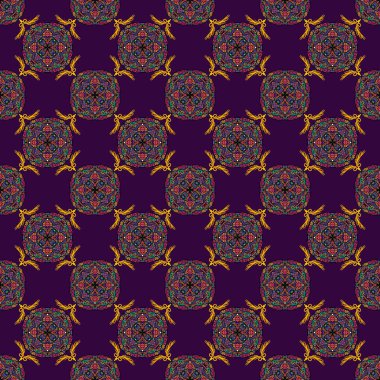 Mandala, klasik dekoratif elementler, renkli kabile süslerine sahip etnik mandala, İslam, Türkçe, Arapça, Hint, sedirli desenli, kumaş ya da kağıt üzerine basılmaya uygun desenler..