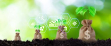 Maliye Gdp büyüme stratejisi konsepti, finans ve yatırım, çeşitlendirme yönetimi, faiz oranı ve kâr kavramı, vergi gelirlerini iade ediyor