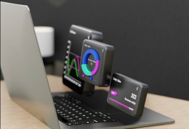 3D bilgisayar Al Chatbot Web UI / UX. - Evet. SOFTWARE ai programlama algoritmaları. 3B resimleme