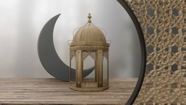Cami Kralı: 3D Müslüman Kürsüsünü güzel ve güzel bir beyaz arkaplan ile donatın.