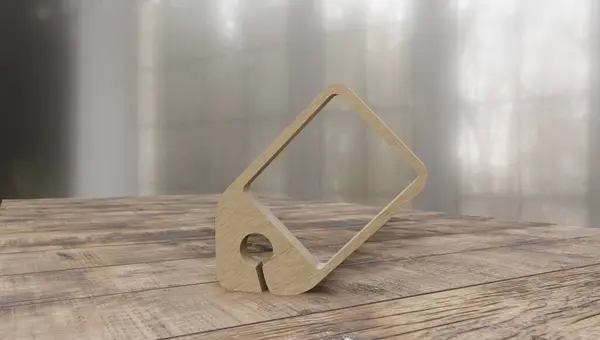 Sembolik İkonun Tahta Tex 3 boyutlu Dağıtım Kağıdı