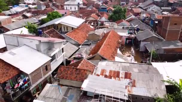 Asya Daki Köyler Yukarıdaki Yerleşim Bölgelerinden Sakinlerinin Faaliyetlerinden Drone Videoları — Stok video