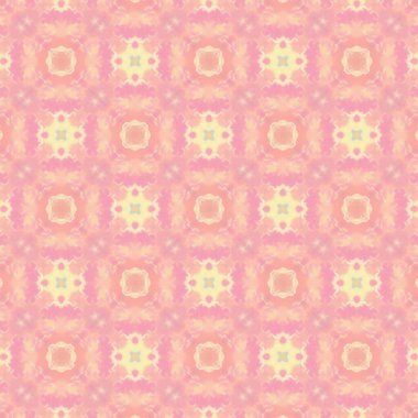 Dekoratif renk seramik azulejo fayansları. Vektörsüz suluboya desenli. Modern tasarım. Mavi halk baskısı, web arkaplanı, yüzey dokusu, havlular, yastıklar, duvar kağıdı.