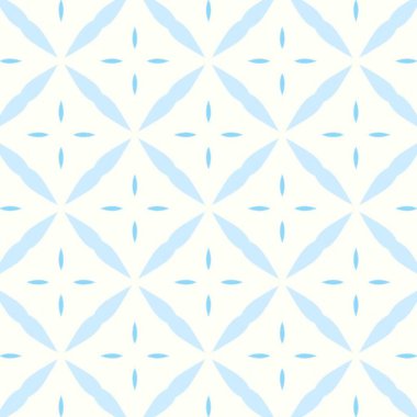 Dekoratif renk seramik azulejo fayansları. Vektörsüz suluboya desenli. Modern tasarım. Mavi halk baskısı, web arkaplanı, yüzey dokusu, havlular, yastıklar, duvar kağıdı.