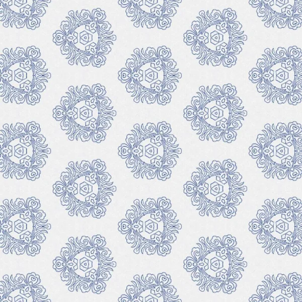 Декоративный Цвет Керамической Плитки Azulejo Векторный Бесшовный Рисунок Акварели Современный — стоковое фото