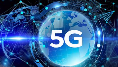 Şehir planında 5G ağ hologramı