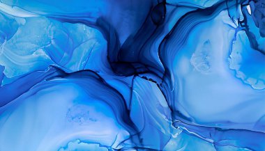 Zengin mavi lüks, soyut sıvı resim arka plan, mavi alkol sanatı soyut sıvı resim arka plan alkol mürekkebi tekniği