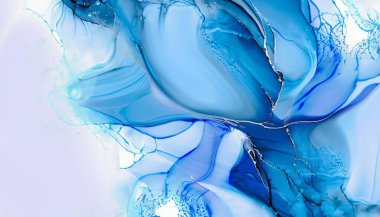 Zengin mavi lüks, soyut sıvı resim arka plan, mavi alkol sanatı soyut sıvı resim arka plan alkol mürekkebi tekniği