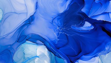 Zengin mavi lüks, soyut sıvı resim arka plan, mavi alkol sanatı soyut sıvı resim arka plan alkol mürekkebi tekniği