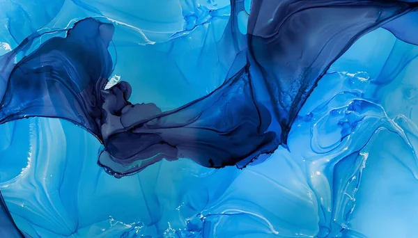 Zengin mavi lüks, soyut sıvı resim arka plan, mavi alkol sanatı soyut sıvı resim arka plan alkol mürekkebi tekniği