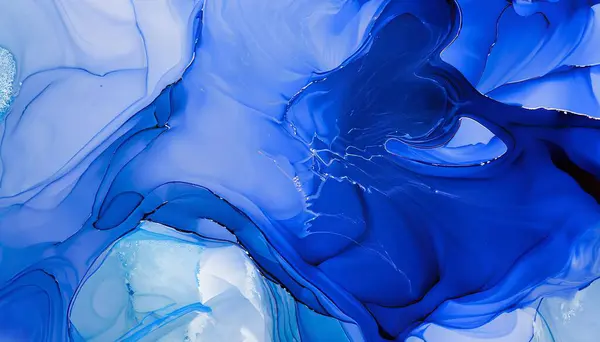 Zengin mavi lüks, soyut sıvı resim arka plan, mavi alkol sanatı soyut sıvı resim arka plan alkol mürekkebi tekniği