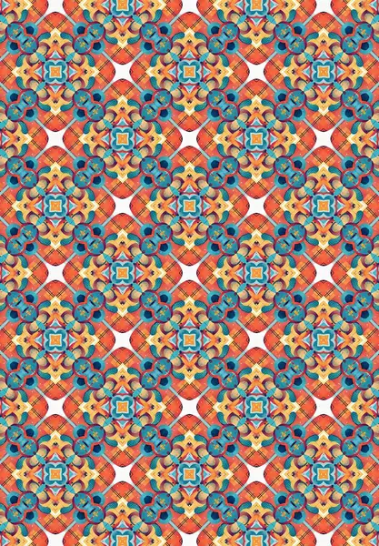 digital image of a repeating pattern. The pattern is repeated in a diagonal manner. The overall mood of the image is bright and cheerful.