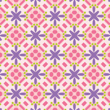 Pembe ve sarı renklerde altıgenli kusursuz desen.