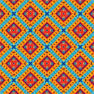 Soyut geometrik süslemeli kusursuz desen. Tekrarlanan arkaplan.