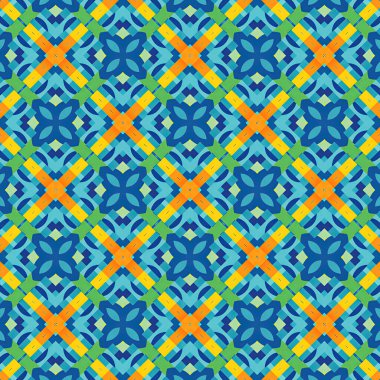 Soyut geometrik süslemeli kusursuz desen. Tekrarlanan arkaplan.