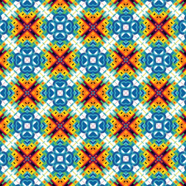 Soyut geometrik süslemeli kusursuz desen. Tekrarlanan arkaplan.