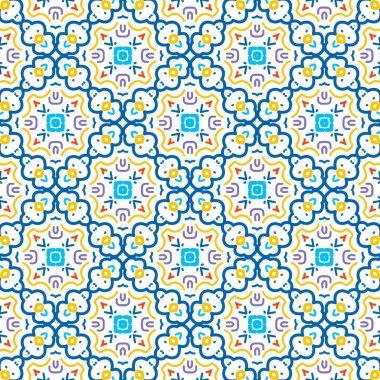 Soyut geometrik süslemeli kusursuz desen. Kabile etnik vektör dokusu.