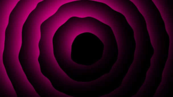 Pozadí Kruh Animace Jako Růžový Mravenec Černá Barva — Stock video