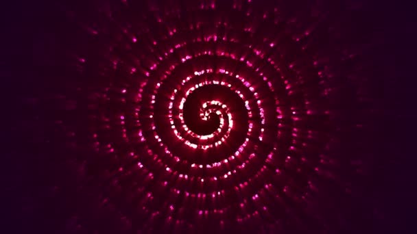 Neon Işıkları Kalp Tüneli Parçacıklarını Sever Arka Plan Sihirli Parçacıklar — Stok video