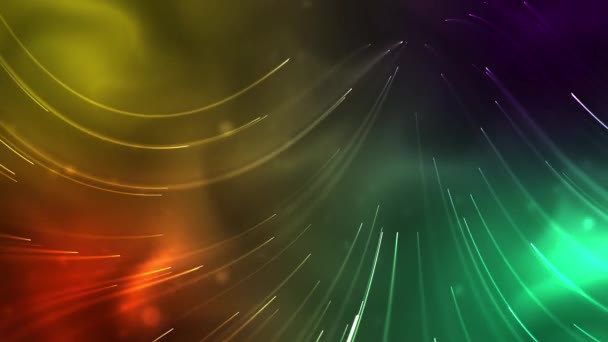 Neon Ljus Kärlek Hjärta Tunnel Partiklar Bakgrund Magiska Partiklar Ljus — Stockvideo