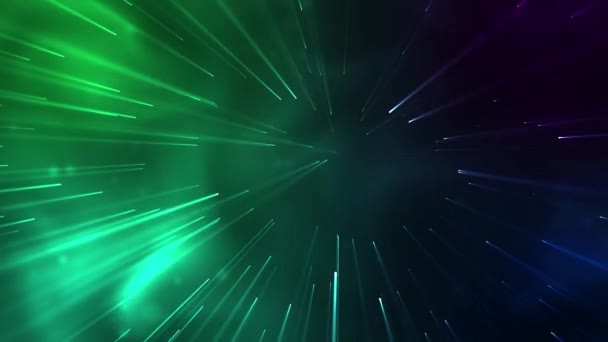 Νέον Φώτα Αγαπούν Την Καρδιά Σήραγγα Σωματίδια Φόντο Μαγικά Σωματίδια — Αρχείο Βίντεο