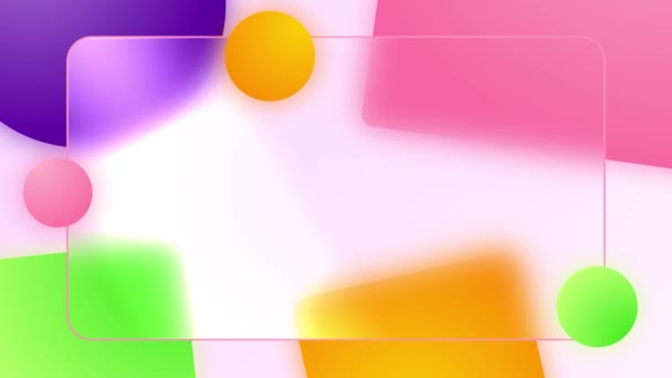 Glassmorphism Achtergrond Kleur Effecten Animatie Ook Graphics Moderne Materie Kleuren — Stockvideo